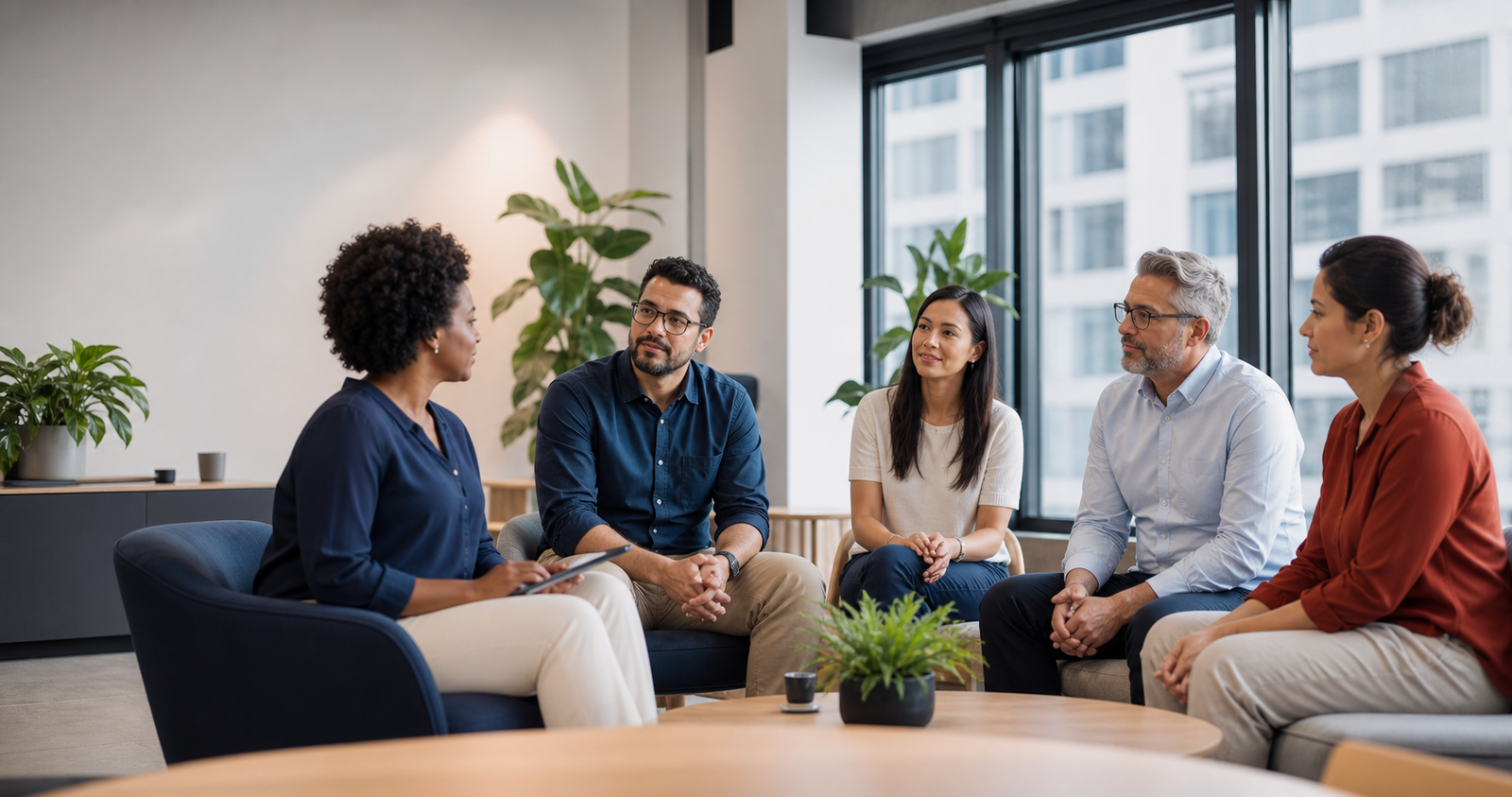 Espaço acolhedor para conversa