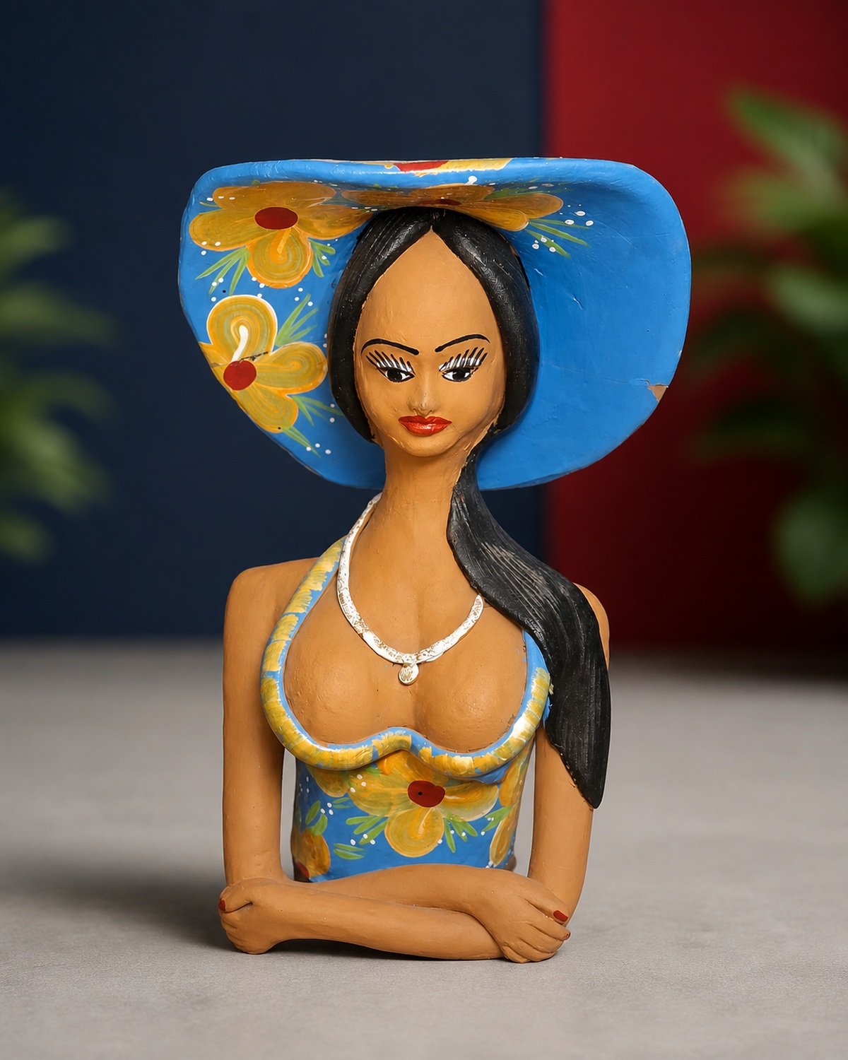 Peça de arte em barro